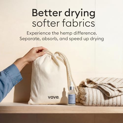 Vove Natural Hemp Dryer Balls 4 Pack, Reusable Fabric Softener - size: Dryer balls