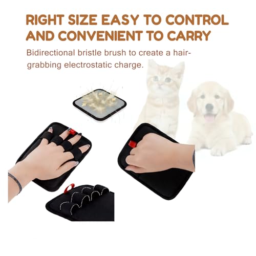 Pet Hair Removal Glove, Reusable Pet Hair Removal Tool Snug 4-Finger Fit Breathable – Magic Grooming Brush for Cats & Dogs, Electrostatic Pet Hair Remover for Laundry, Carpet, Couch & Curtains