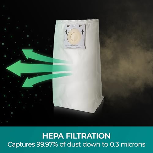 Kenmore IB600 HEPA Replacement Intuition Upright Vacuum Cleaner Bags for BU4022, BU4020, BU4018, BU4050, White