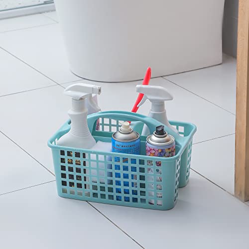 Portable Shower Caddy Basket Plastic Storage Basket with Divided Light Blue - color: Light Blue