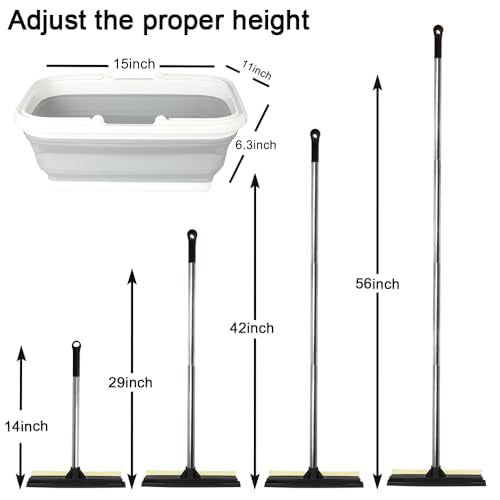 Window Cleaning Kit with 10L Collapsible Bucket - color: Gray
