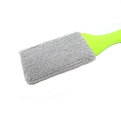 yueton Double Ended Portable Cleaning Brush Mini Hand Held Magic Brush Duster for House, Car, Office (Light Green) - color: Light Green