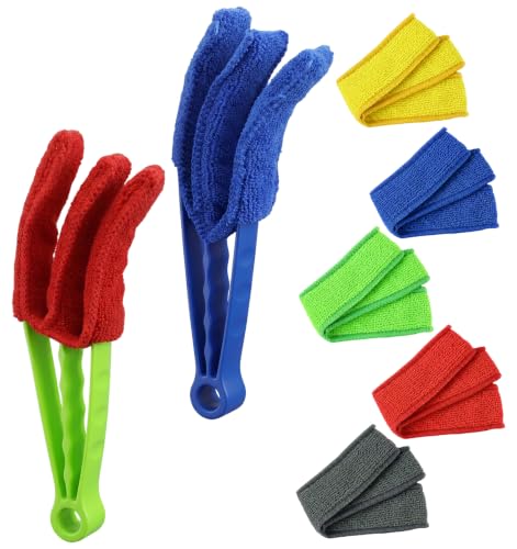 2Pcs Blind Cleaning Tool, Blinds Cleaner Tool with 6 Sleeves