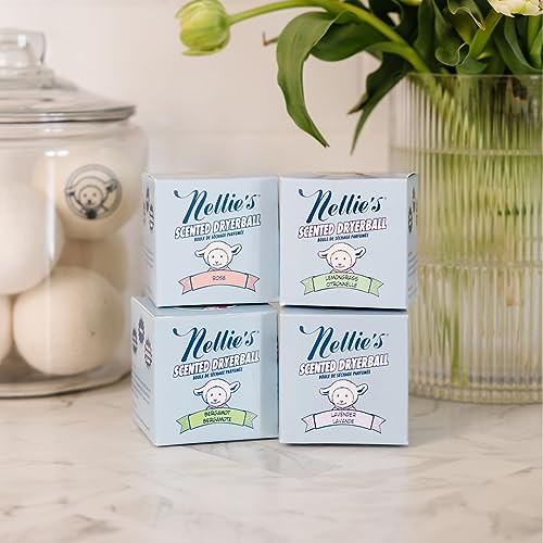 Nellie's Rose Scented Wool Dryer Ball | Rose Essential Oil