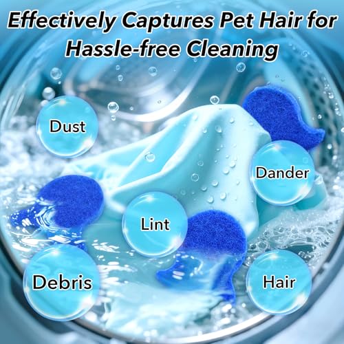 6 Pack Pet Hair Remover for Laundry,Reusable Dog & Cat Hair Remover for Laundry,Effectively Removes Pet Hair, Lint and Dander from Bedding and Clothing, Suitable for Washing Machines, Dryers