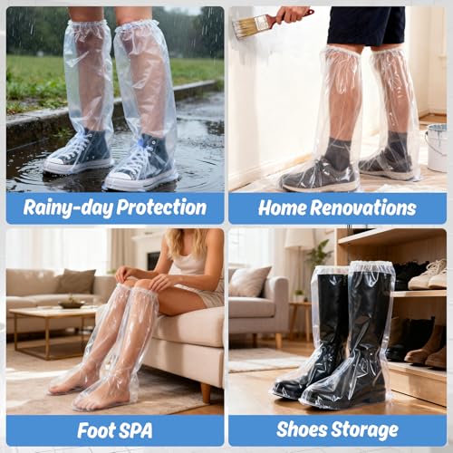 RAINFLOW 6PCS Waterproof Foot Cover for Shower - Cast Covers for Shower Leg - size: Foot Cover