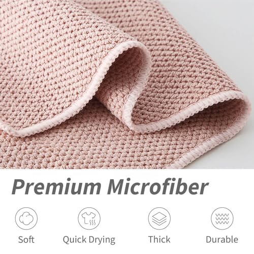 Barista Towels 6 Pack, Espresso Machine Accessories, 12"x12" - color: Grey/Pink/Beige