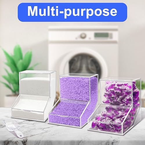 Laundry Pods Container with Spoon, Dishwasher Pod Holder, 2Pcs - color: 2pack