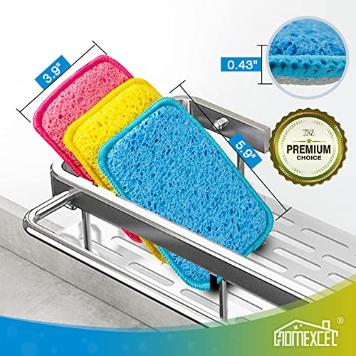 HOMEXCEL 12PK Scrub&Wipe Cloths, Dual-Sided Non-Scratch Sponges for Kitchen - color: Multicolor