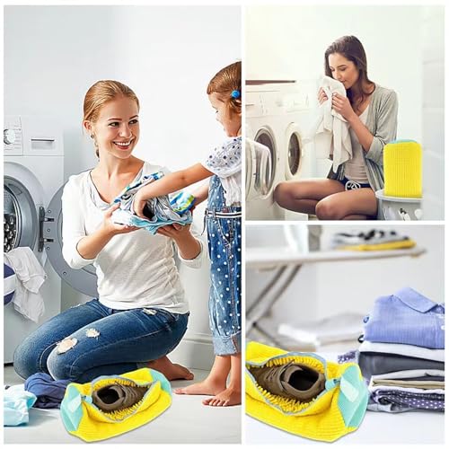 Shoe Washing Machine Bag Reusable Zippered Laundry Shoe Cleaning Bag For Household Machine Wash Dry Multifunctional (Blue-1pcs) - color: Blue-1pcs