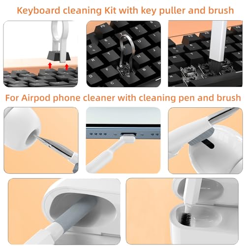 20-in-1 Laptop Phone Screen Earbud Cleaning Kit, Keyboard Cleaner Kit - color: White