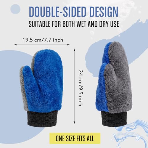 Paint Mitt Stain Mitts Reusable Microfiber - color: Gray,blue