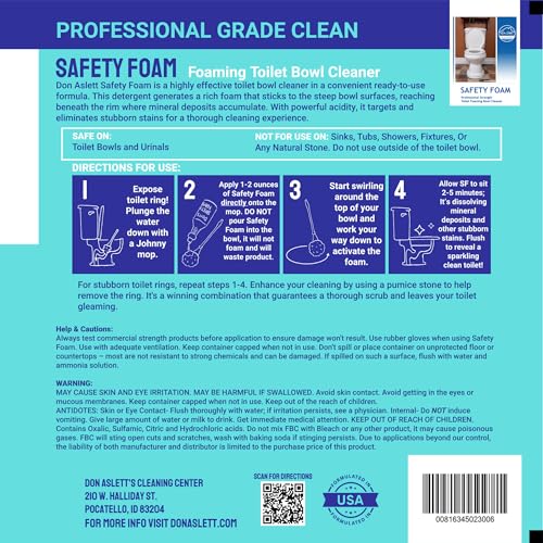 Don Aslett's Complete Toilet Cleaning Set | Includes 32 oz Toilet Cleaner, Convenient Cleaning Caddy, Johnny Mop Toilet Brush, and Pumice Stone for Tough Stains