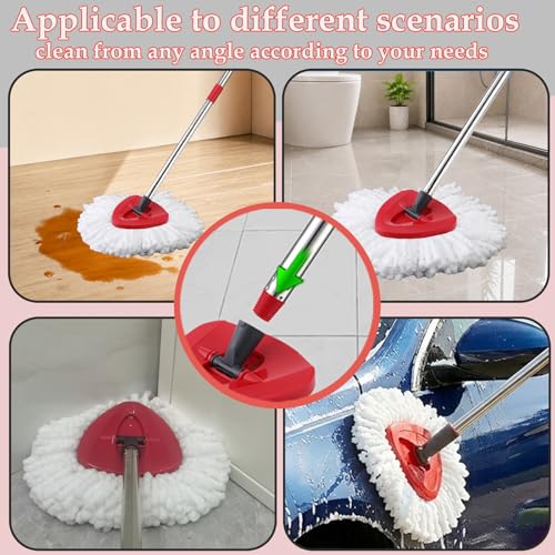 9+1 Pack Mop Head Replacement Refills for O Cedar EasyWring 1-Tank Spin Mop - color: 9+1 Mop Heads