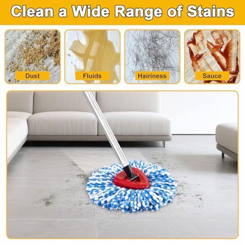 5Pack Mop Replacement Head for O Cedar RinseClean 2 Tank System - color: 4blue