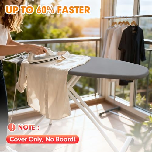 Ironing Board Cover and Pad, 15x54 Standard Size, Scorch Resistant - color: Gray, size: 15" x 54"