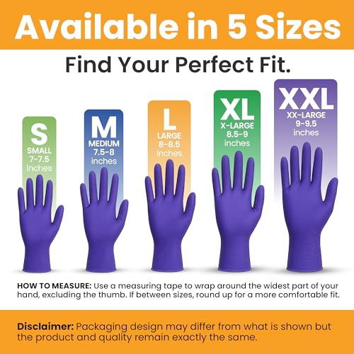SAFEWAY USA 2000 pcs, Large, 4 Mil Nitrile Disposable Gloves — Multi-Purpose Powder-Free and Non-Latex Textured Fingertips for Medical Use, Nursing, Lab Works, Kitchen Prep, Cleaning, Tattooing & More