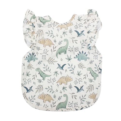 BapronBaby Flutter Baby Led Weaning Infant Feeding Bib Crafting Smock 6M-5T - color: Foliage Dinos, size: Preschool 3-5yrs