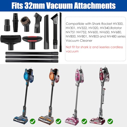 Alrens 12PCS Vacuum Attachments for Shark NV752 NV751 NV650 HV300 & More - style: 12pcs vacuum attachments