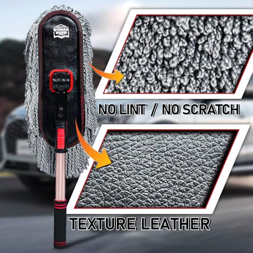Extendable Auto Duster, Microfiber, 2 Pcs - color: Grey6