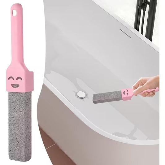 Pumice Stone Toilet Cleaner, Handled Bowl Scrubber, Bathroom Cleaning Tool for Hard Water Rings Calcium Buildup Sink Tub Pool Tile (Pink‘) - color: Pink‘