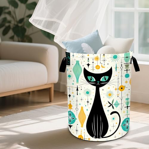 Cat Laundry Basket Waterproof Laundry Hamper Foldable Laundry Bag with Handles for Bedroom, Bathroom, Office, Clothes Storage - color: Cat