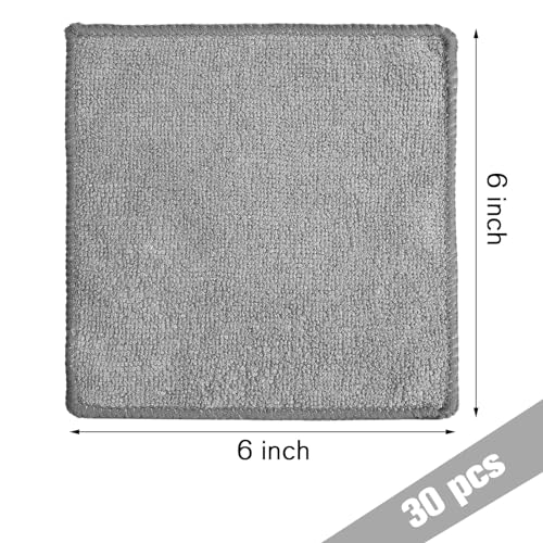 Tanlade 30 Pcs Dry Erase Cloth,6 X 6 Inch,Gray - color: Gray, size: 6 x 6 Inch