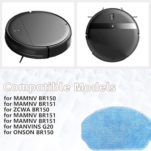 Mop Pads for MAMNV BR150/ BR151, for ZCWA BR150/ BR151 Vacuum Cleaner