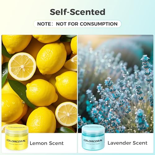 ColorCoral Keyboard Cleaning Gel Dust Cleaner Slime Car Clean Putty 2Pack - color: Blue+Yellow
