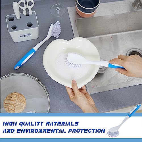 Hsei 20 Pcs Kitchen Scrub Dish Brush Bulk, Blue - color: Blue
