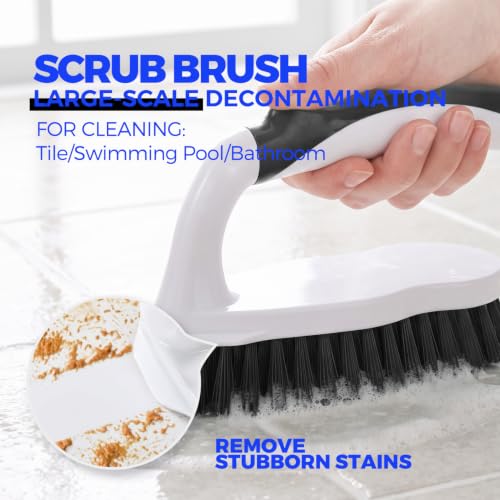 Holikme 7 Pack Cleaning Brush Scrub Brush Kitchen Brush for Floor,Black - color: Black