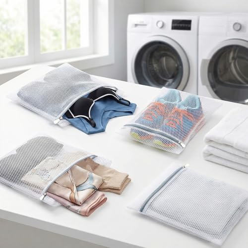 4Pcs Mesh Laundry Bags Delicates Lingerie Wash Washer Washing Machine Bag