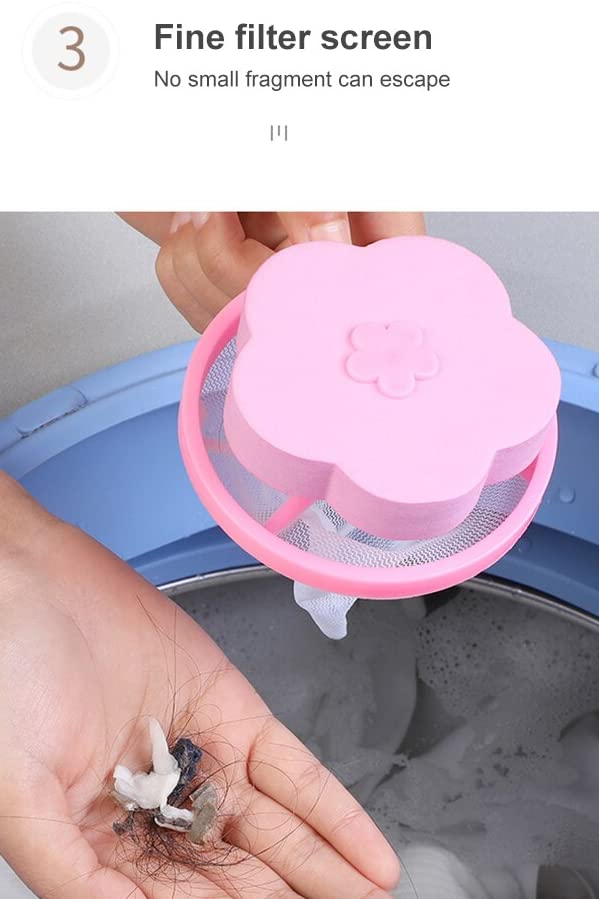 2 Pcs Floating Pet Fur Catcher Laundry Lint Pet Hair Remover for Washing Machine