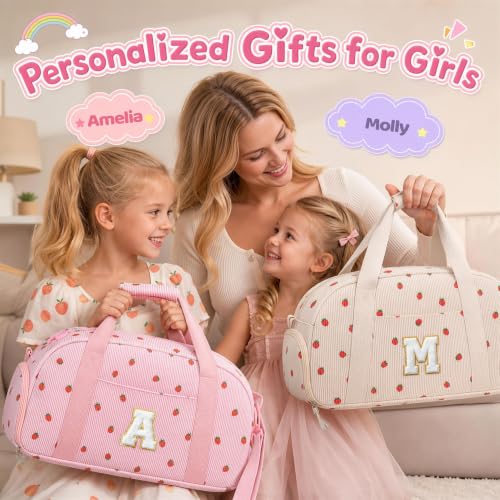 YOOLIFE Travel Duffle Bag for Girls Birthday Gifts, Kids Dance Bag, Pink G - color: Pink, style: G