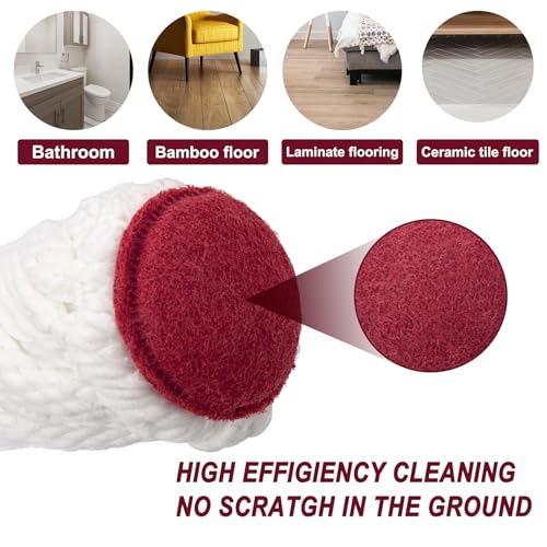KeFanta Self Wringing Twist Mop, Easy Wringing Mop with 57 " Long Handle - color: Red Twist Mop