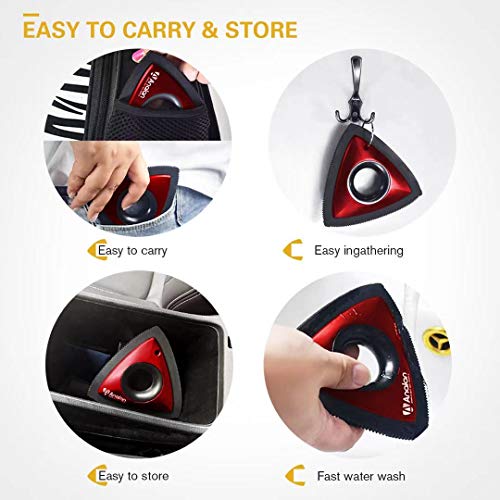 Analan Mini Pet Hair Remover for Car Detailing(Suit with 2 Blades,Orange) - color: Orange