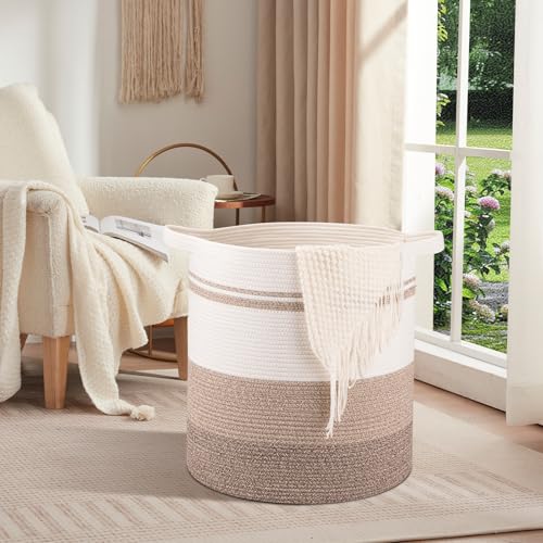 OIAHOMY 80L Laundry Basket Laundry Hamper Nursery Hamper White&Gray - color: Gradient Yellow, size: 19*19*21in