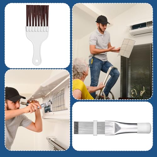 PEUTIER 3pcs Air Conditioner Fin Cleaning Brush, HVAC Conditioner Condenser