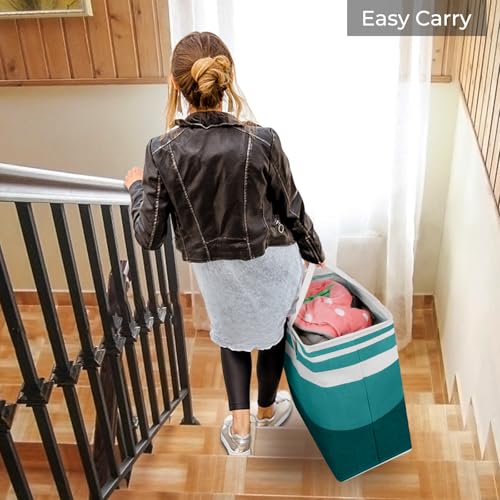 HomeHacks 2 Pack Large Laundry Baskets, Laundry Hampers Bags (Green 88Lx2) - color: Green, size: 88L
