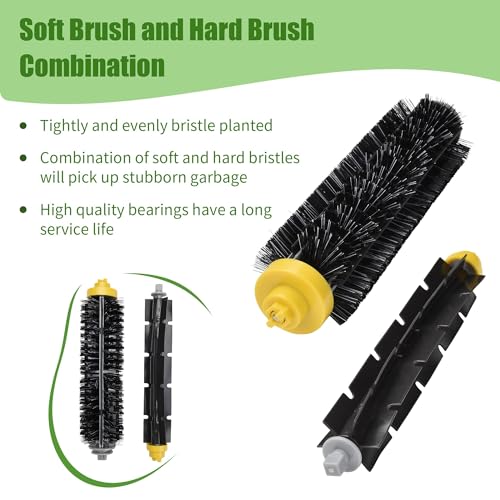 LOVECO Replacement Parts Kit for iRobot Roomba 600 Series & 500 Series - size: 1+3+3