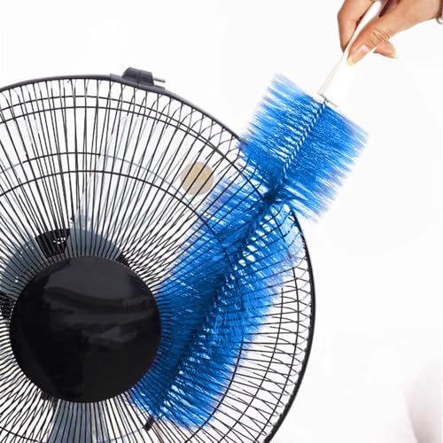 Fan Cleaner Brush, Fan Brush Cobweb Duster Microfiber Duster Ideal for Ceiling Duster, Household Duster for Curtains, Fan Cleaner for Box Fan (2 Pack) (Blue) - color: Blue