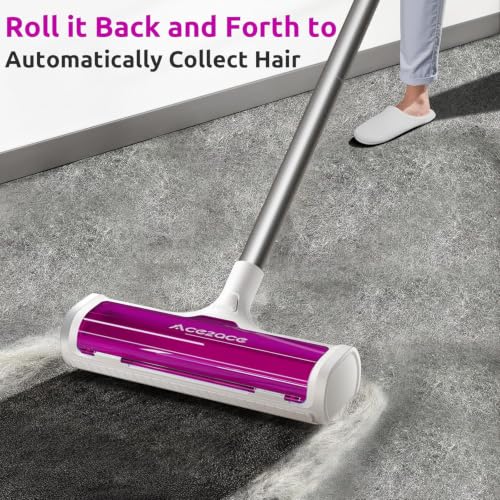 ACE2ACE A3 Pro Carpet Roller for Pet Hair, Carpet Pet Hair Removal Tool - color: Magenta