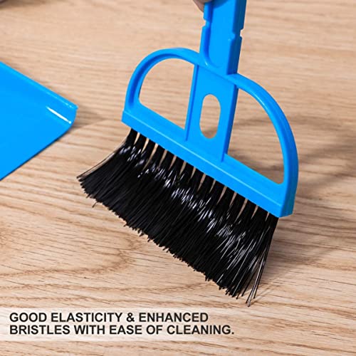 Mini Dustpan and Brush Set, Small Broom Set for Desk Home Car Cleaning