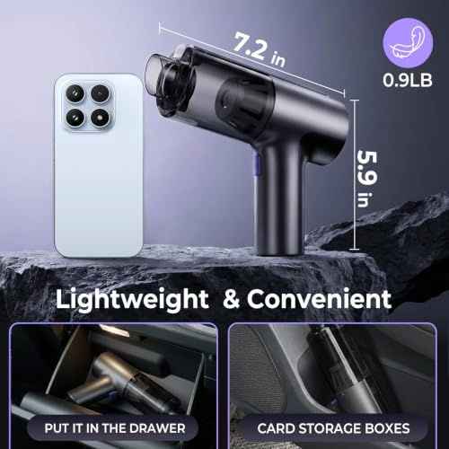 Handheld Vacuum Cordless Mini Small Portable Car Vacuum Cleaner - color: Gray