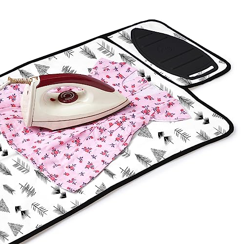 Encasa XO Ironing Mat, Heat Resistant Pad 28"x20" Black Arrow - color: Black Arrow, size: Small