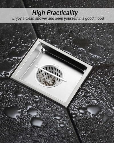 2Pcs 2 Inch Hair and Debris Strainer, Shower Drain Strainer with 2Pcs Lifting Hook, Stainless Steel Debris Basket Shower Drain Catcher, Hair Catcher for Floor Drain - size: 2 Pcs