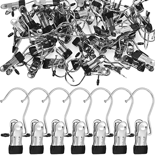 Yinder 150 Pcs Boot Hanger Clips Laundry Hooks Stainless Steel Hooks,Black - color: Black