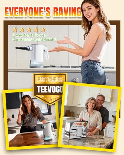 12Pcs Steam Cleaner Accessories Kit–Compatible with TEEVOGO - color: Black-12pcs-Accessory