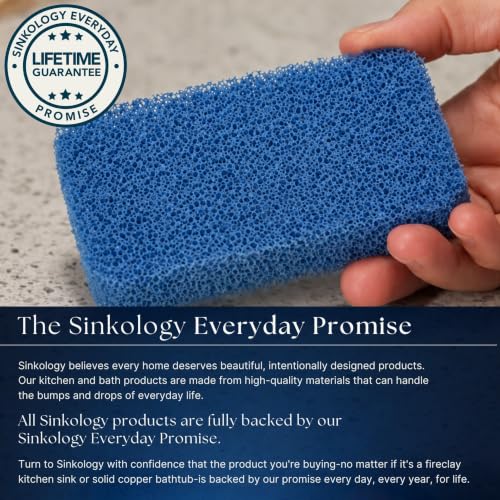 Sinkology SSCRUB-101-3 Breeze Non-Scratch and Odor Resistant Silicone Scrubber Package of 3 Sponges, Blue, 3 Piece
