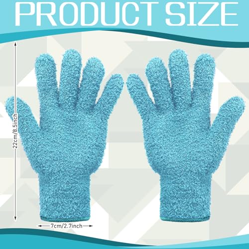 Patelai 2 Pairs Microfiber Gloves for Plants,Light Blue, Violet,Large - color: Light Blue, Violet, size: Large